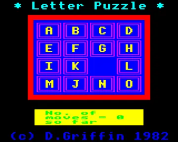 Letter Puzzle (1983)(Griffin, David)[LETTER] screen shot game playing